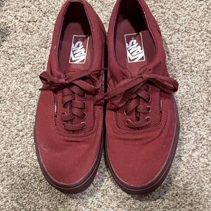 Vans Deep Red Canvas Sneakers